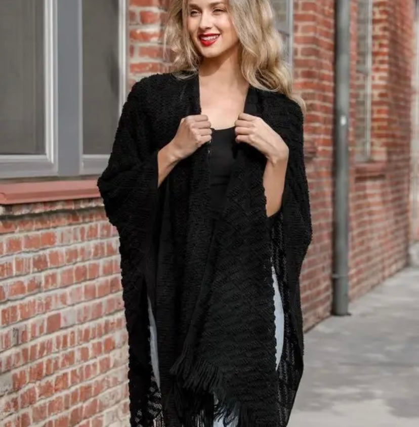Soft Diagonal Knit Tassel Trim