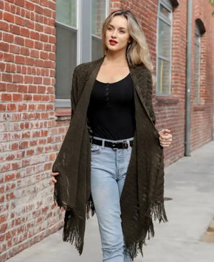 Soft Diagonal Knit Tassel Trim